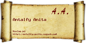Antalfy Anita névjegykártya